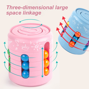 New Ring-Pull Can Magic Bean Puzzle Cube Toys abilità di pensiero per bambini Training decompressione rotante Magic Bean Cube Toy - Product Image 2