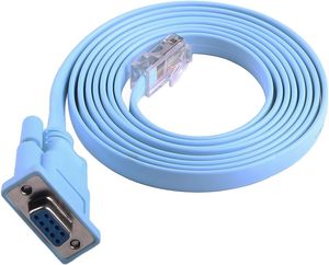 6ft 1.8m blu RJ45 a DB9 femmina RS232 cavo Console seriale tipo USB per Cisco switch apparecchiature di rete Firewall - Product Image 1