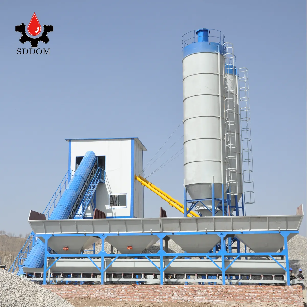 fixed mixing plant Advanced electrical ready mixed mini 50m3/h concrete batching plant mobile stabilized soil mixing plant