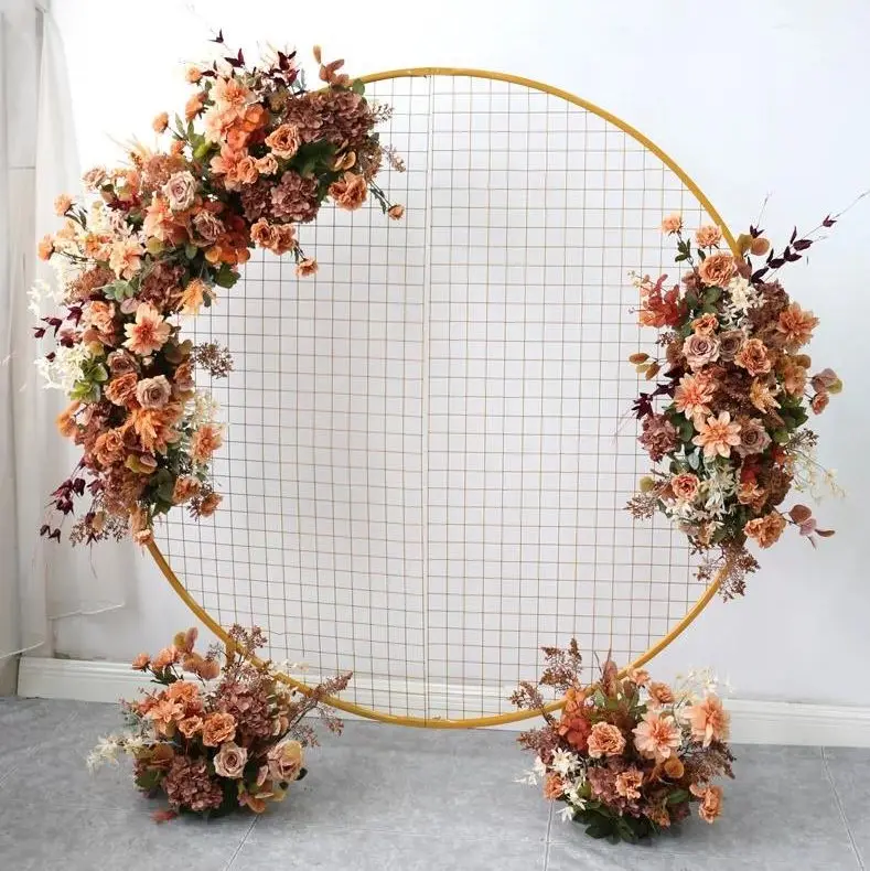 High-grade China wholesale competitive price flower garland dried silk artificial flowers bouquet for decoration wedding