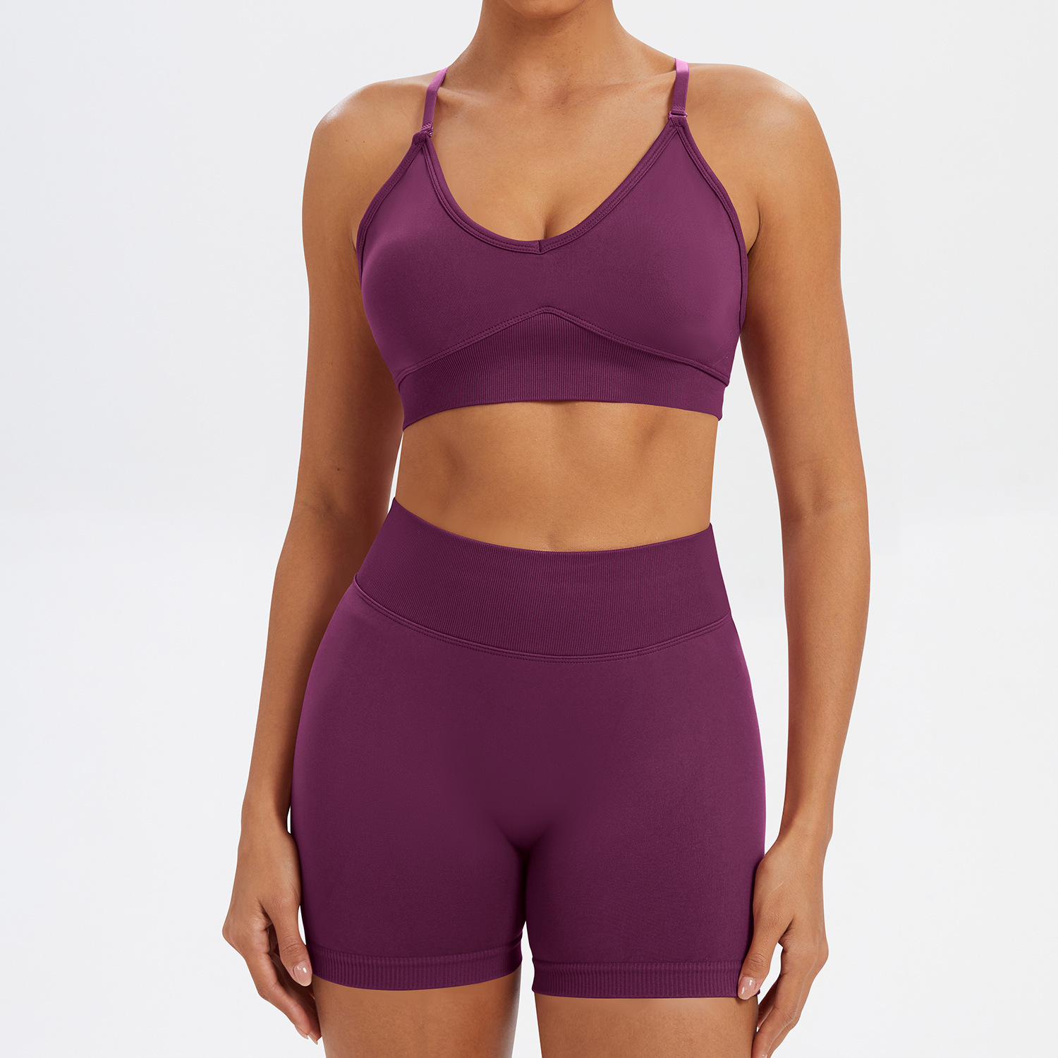 Midnight purple-bra and shorts