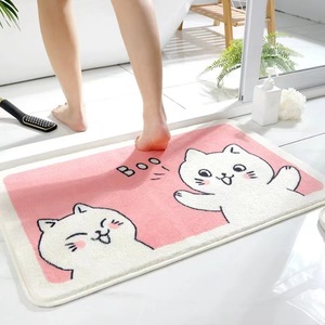 Anpassbarer Cartoon-Druck teppich Niedlicher Tier-Panda-Kaninchenmuster-saugfähiger Teppich für Badezimmer tür matte - Product Image 4