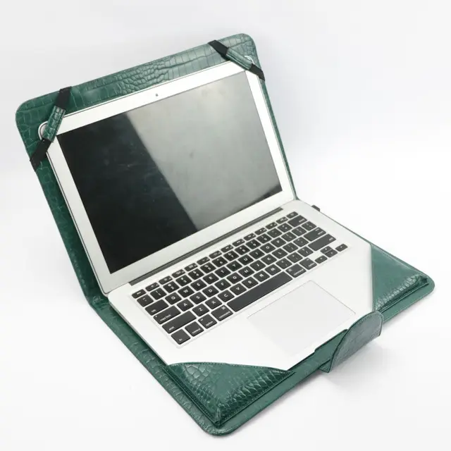 New Pu Leather Laptop Sleeve Crocodile Fashion Style Woman Laptop Bag For 13" Macbook