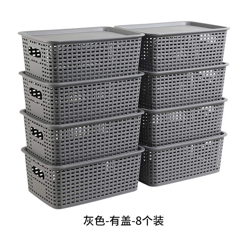Gray with lid, 8-pack