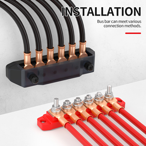 150A cobre resistente <span class=keywords><strong>Modular</strong></span> Barramento Trunking System 12V Poder Distribuição Bloco M8 Terminais de Parafuso Automotivo Plástico para Carro