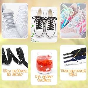 Wegoodzf Tùy Chỉnh Phẳng Polyester Cặp Ice Hockey Dây Giày Hai Lớp Dày Twill Điểm Thể Thao Giày Thể Thao - Product Image 5