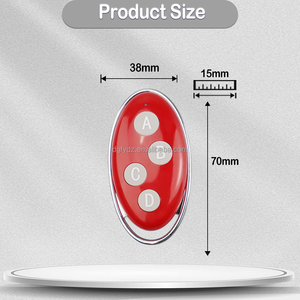 Spezielles Design 433MHz Duplikat RF Wireless 4-Kanal-Garagentor-Fernbedienung Metalls chl üssel fernbedienung für Tor zugang Rote Farbe - Product Image 6
