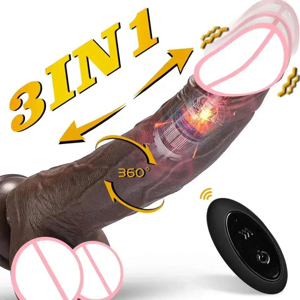 Aizhilian 4-in-1 asta vibrante telescopica automatica a mani libere Dildo punto G vibratore Dildo femminile macchina del sesso per donna