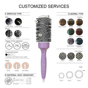 Pro Ultra Heat Ceramic Round Multi <strong>Brush</strong> <strong>for</strong> Salon Profeeesional Eco-friendly Hair <strong>Brush</strong> up to 210 Degrees