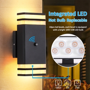 Đèn tường Cảm biến chuyển động Tự động cảm ứng bụi đến bình minh 3 chế độ chiếu sáng Đèn treo tường bằng kính chống nước ngoài trời cho ngoại thất - Product Image 2