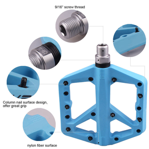 Pedale per bici da strada in acciaio per Mountain Bike in lega di alluminio antiscivolo in Nylon MTB, vari colori - Product Image 6