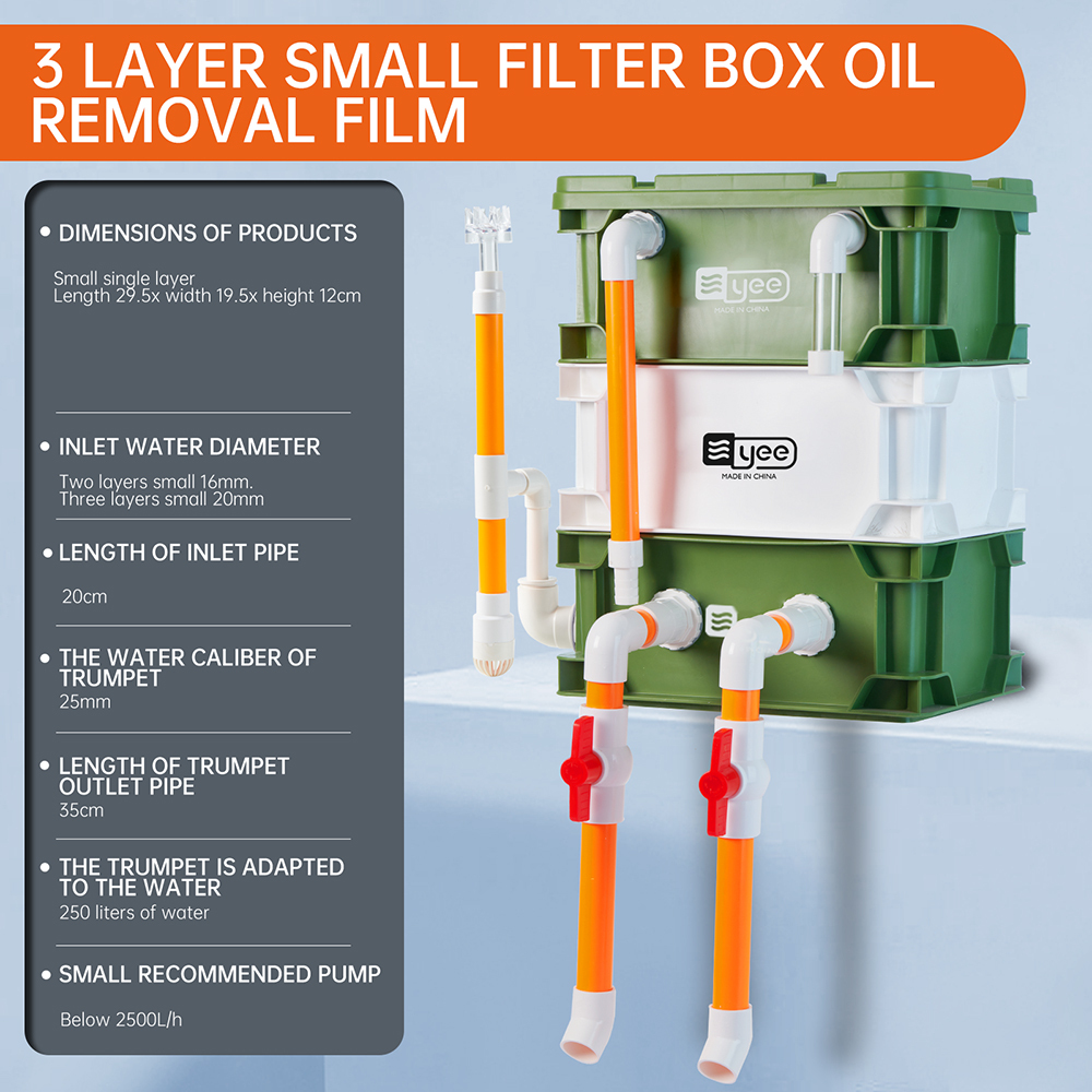 White and green 3 layer small filter box oil removal film