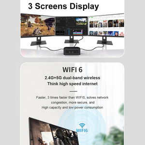 MOREFINE 12th M9Pro Mini PC i7-1260P 4.7Ghz DDR4 32G RAM M.2 2280 NVME masaüstü bilgisayar 8K Wifi 6 tip C oyun bilgisayarı PCIE3 - Product Image 3