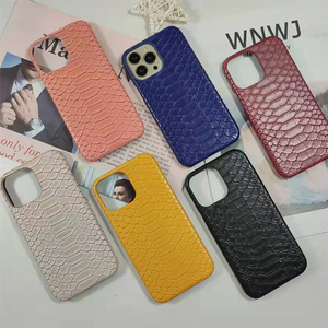 Logotipo personalizado correa de hombro Python PU Funda de teléfono de cuero Cross Body Funda de teléfono móvil para iPhone 14