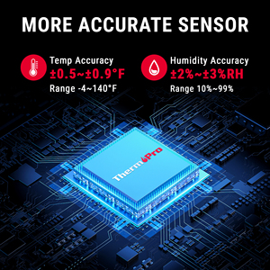 ThermoPro Termómetro Interior 260FT Control Remoto por Aplicación 2 Años de Almacenamiento de Datos Monitor de Temperatura y Humedad para Sensor Doméstico - Product Image 2