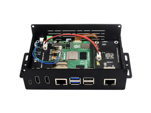 Pi5-Modul BOX-A Waves hare Mini-Computer-Kit Entwickelt für Raspberry Pi 5 Aluminium legierung Fall Option für PCIe Adapter