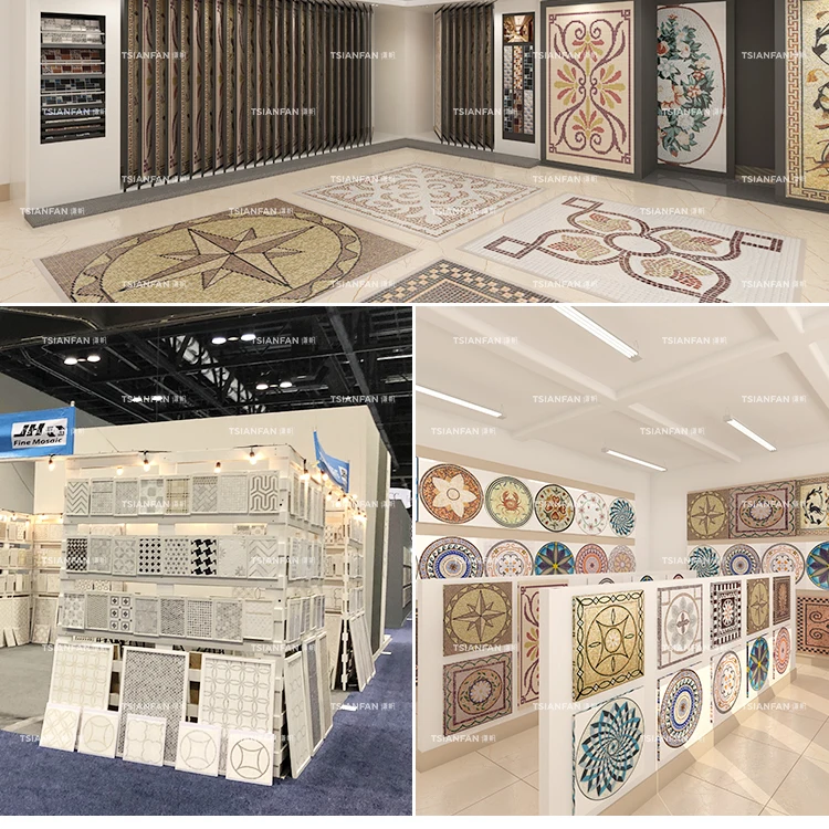 Mosaic Display Exhibition Rotating Style Custom Tile Racks Stone Sample Stands Flooring Marble Metal Modern Customized Availalbe