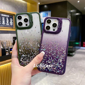 Lichicase Metal kamera koruyucu braket Infinix akıllı 8 8 HD 8 artı 8Pro Glitter kabuk için telefon kılıfı - Product Image 2