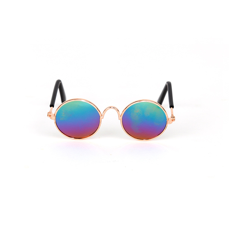 Gold frame multicolored lens