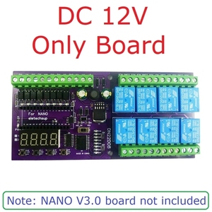 DC 12V 24V 8ch Multifunction <strong>Delay</strong> Timer Switch Board RS485 PLC IO Expanding Shield Module for <strong>Arduino</strong> NANO V3.0 - Product Image 2
