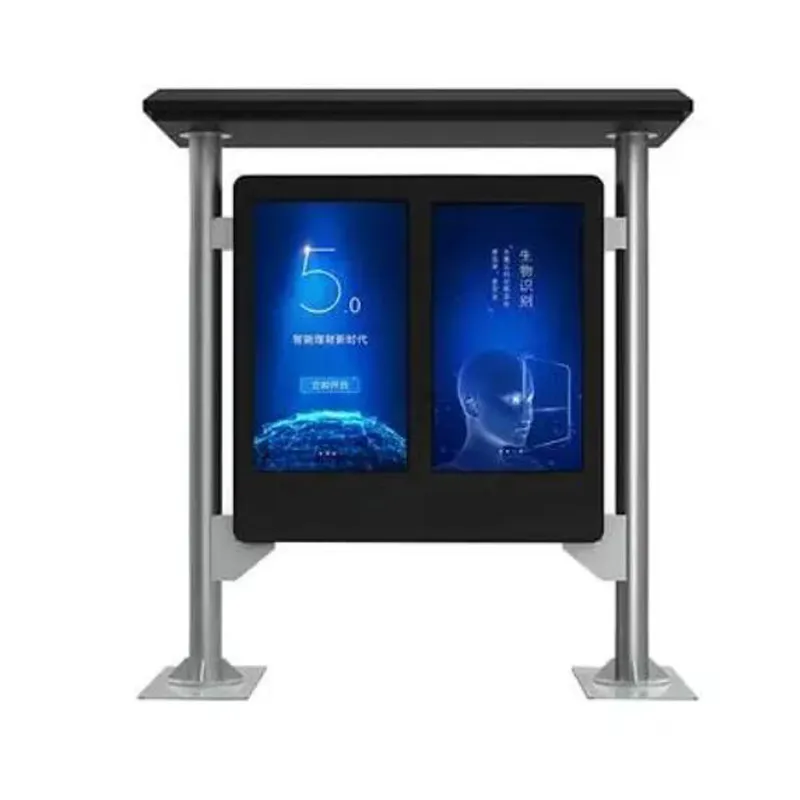Station de bus extérieure verticale publicité machine plancher debout signalisation numérique et affiche led écran publicitaire