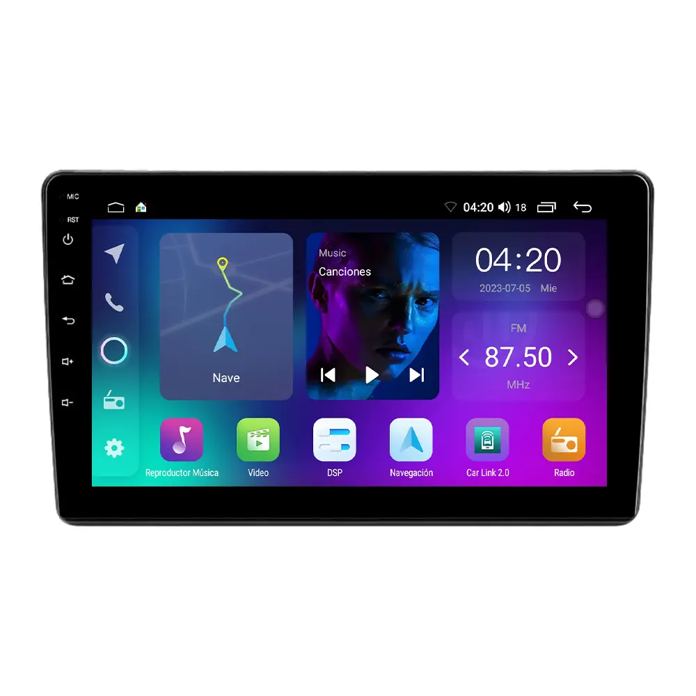 NaviFly NF layar QLED terbaru Android 1280*720p sistem GPS mobil untuk Citroen C5 2009 dengan car play Android Auto