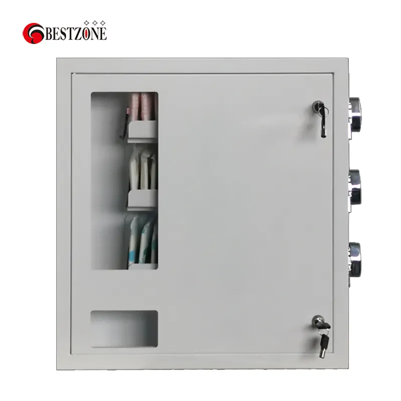 Coin operated mechanical mini wall mounted vending machine