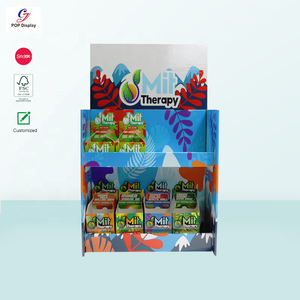 CYJ Custom Kraft Paper Pop up Display Stand Bottles Table Counter Top Box Vitrina Encimera Cartón Counter Display Box - Product Image 2