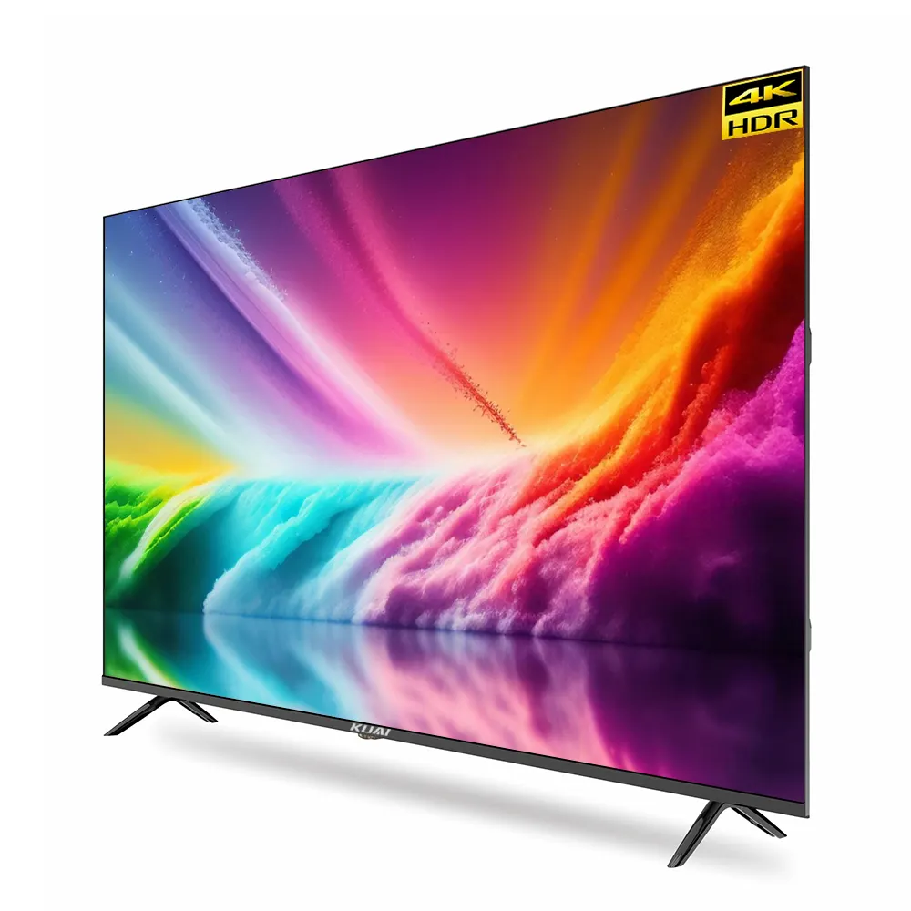 Smart TV de tela grande KUAI OEM 65 polegadas Smart TV de 75 polegadas 1 + 8G Android 12 ISDB-T/CTV Ultra HD Smart TV de 85 polegadas