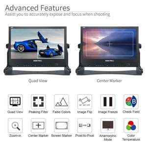 SEETEC ATEM156 15.6 Inch Broadcast Director <strong>Monitor</strong> <strong>with</strong> 4 HDMI <strong>Inputs</strong> Quad Split Display for HD Broadcast <strong>Monitor</strong> - Product Image 4