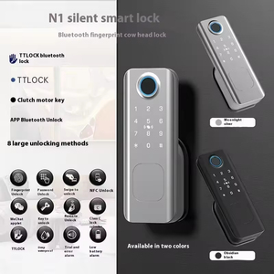 Elektronik dijital kapı kilidi alüminyum biyometrik parmak izi anahtarsız giriş Tuya Ttlock sürgü akıllı kilit - Product Image 6