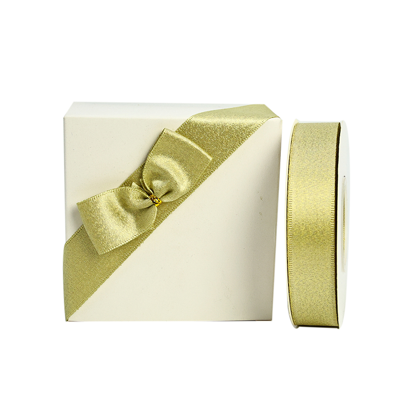High quality <strong>gold</strong> weft ribbon <strong>bow</strong> Ribbon packaging gift box ribbon <strong>bow</strong> - Product Image 3