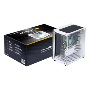 Raspberry Pi 5 cubo Pi custodia protettiva con ventola di raffreddamento e luce colorata RGB 0.91 pollici OLED Display fai da te Kit di progetto elettronico - Product Image 6
