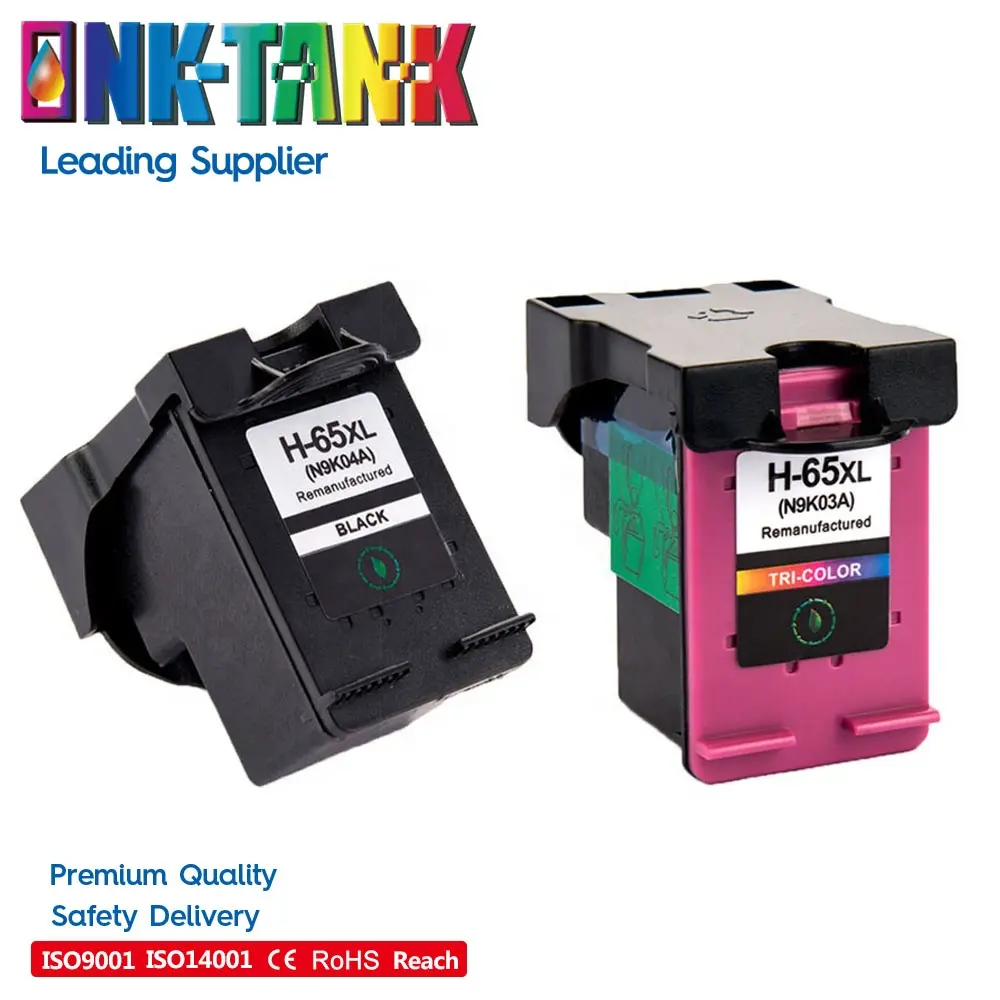 INK-TANK 65XL 65 XL, премиальная черная восстановленные цветной струйный картридж с чернилами для HP65 для струйного принтера HP Deskjet 2000 3723 3755 2600 принтер