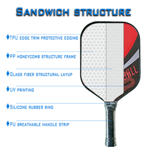 Bán buôn hiệu suất cao sợi thủy tinh dưa mái chèo Trọng lượng nhẹ và mạnh mẽ JOOLA phong cách phổ biến của RUBY pickleball mái chèo - Product Image 4