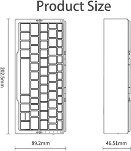 ポータブルミニ充電式ワイヤレスキーボードラップトップ用仮想デスクトップアプリケーションAndroidスマートフォンポケット使用 - Product Image 6