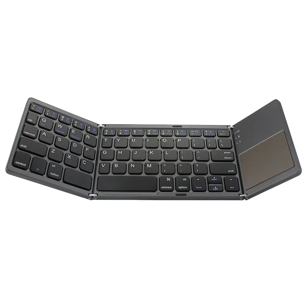 Die fabrikneue kabellose Mini-Tastatur mit faltbarer Bluetooth-Tastatur unterstützt die faltbare tragbare Tastatur des iOS-Android-Systems
