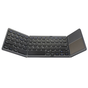Mini teclado Bluetooth plegable inalámbrico, teclado táctil compatible con el sistema IOS Android, teclado portátil plegable