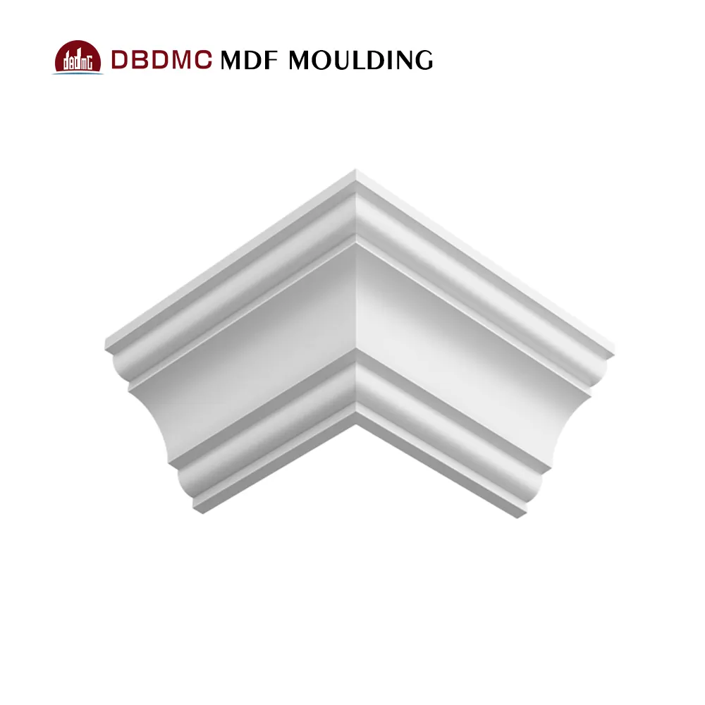 Decoratieve interieur cove witte grondverf MDF moulding voor plafond hoek