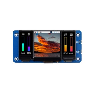 Triplo cappello LCD a bordo 1.3 pollici ip schermo principale LCD e doppio schermo secondario da 0.96 pollici IPS con intestazione GPIO 40pin per RPI - Product Image 1
