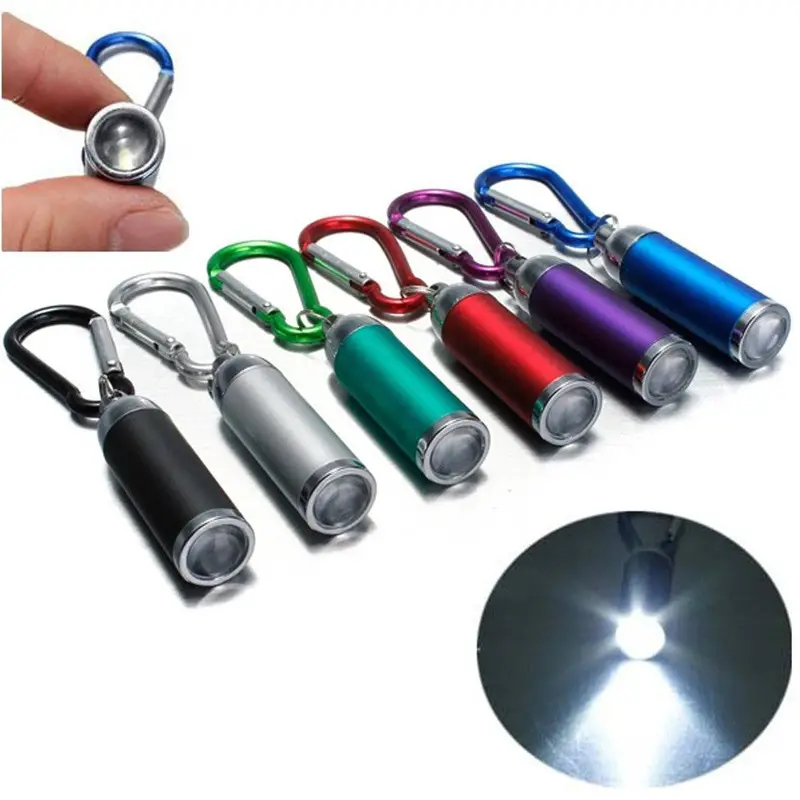 Mini Portable LED Carabiner Camping Outdoor Emergency Torch Lamp Keychain Flashlight