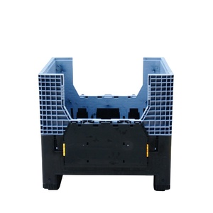 Caja de paleta sólida de plástico apilable Caja de paleta de fruta de contenedor apilable de plástico resistente - Product Image 2