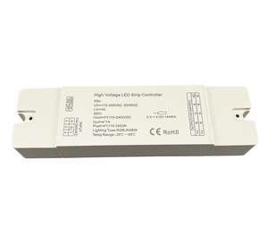 AC110V-240V 2 в 1 высоковольтный контроллер светодиодной ленты DHV002 220 В RGB RGBW контроллер - Product Image 3