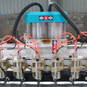 COMEID CNC Multi Head 3d Woodworking Machine 4 Axis CNC <strong>Router</strong> for Wood <strong>Table</strong> Leg with 1.5kw Spindles - Product Image 5