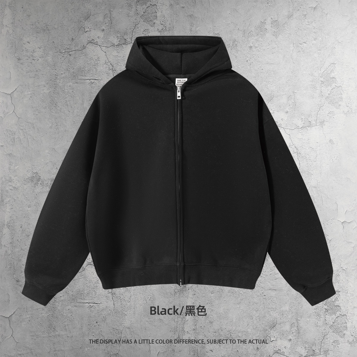 Boxy edition zipper-black