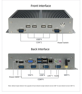 VINCANWO-Mini PC Box industrial J1900, dispositivo de almacenamiento de 4GB RAM y 64GB, procesador de cuatro núcleos, Sin ventilador, nuevo y usado - Product Image 3