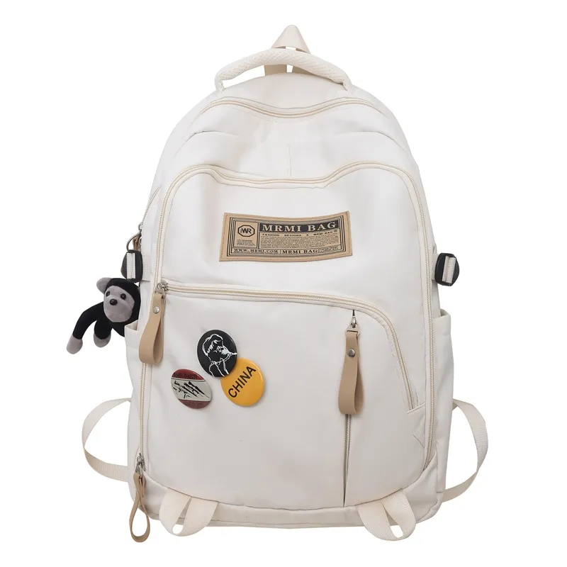 Toptan sırt çantası erkek eğlence seyahat çok fonksiyonlu bilgisayar sırt çantası minimalizm naylon öğrenci okul çantası Logo ile