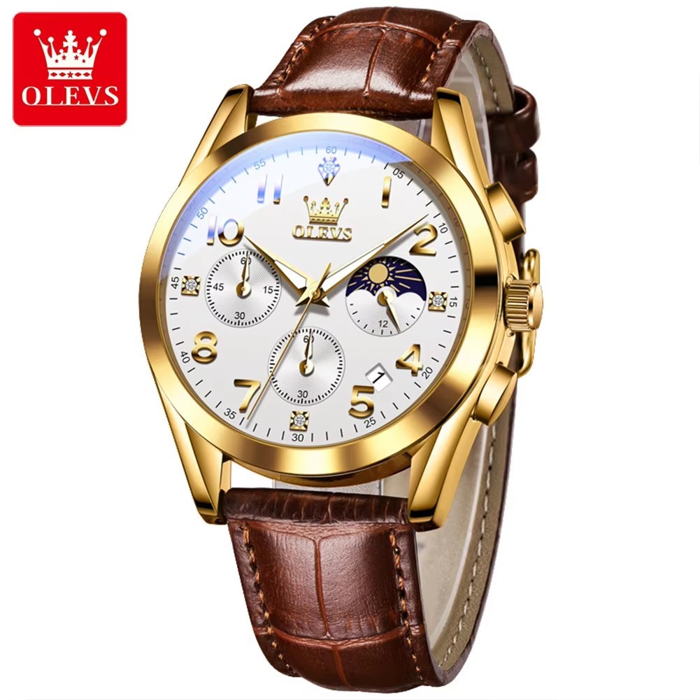 2 white dial gold case
