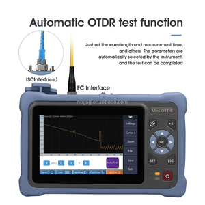 Perfect Performance 100KM 12 <strong>function</strong> in 1 4.3 inch 1350/1550nm mini OTDR FTTH Optical Fiber Tester - Product Image 5
