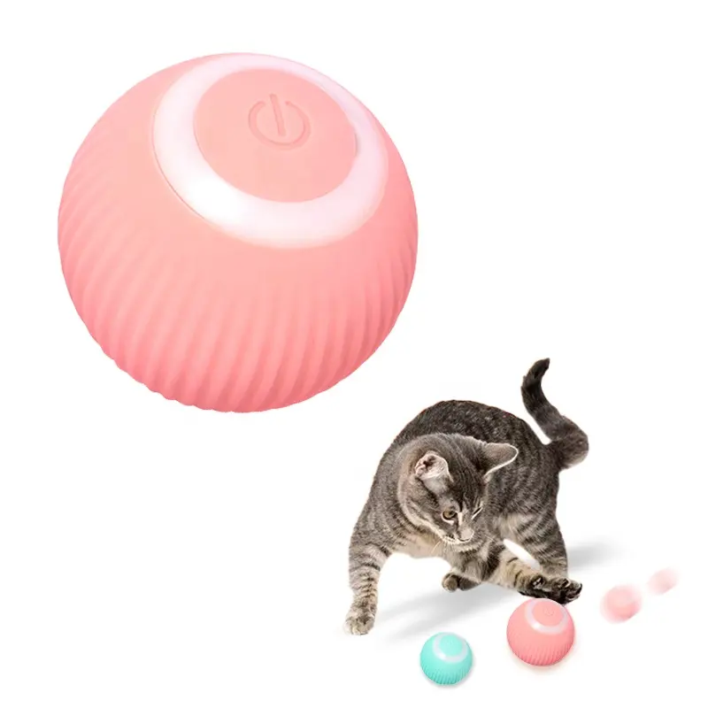 Neues Smart Electric Cat Ball Interaktives Katzen spielzeug ABS Silikon material Sound Ball Auto Rotating Ball Katzen spielzeug